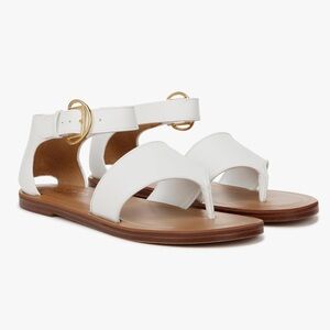 Franco Sarto Ruth White Leather Sandals - size 10 - new without box
